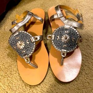 Jack Rogers embellished block heel sandals